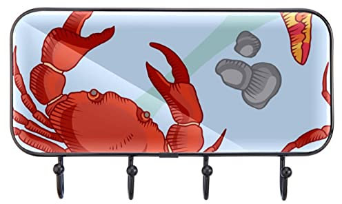 Seestern Krabbe maritim personalisierte selbstklebende Haken Handtuchhaken Wandhaken für Küche Badezimmer