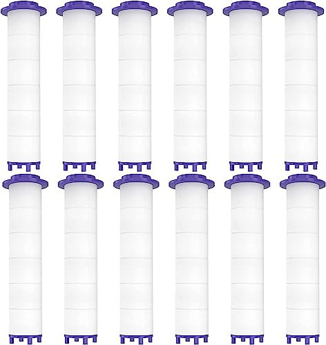 Shower Filter for Handheld Shower Head, Set of 12 Replacement PP-Cotton Filters Cartridge for Hard Water Remove Chlorine and Harmful Substances, 3.7in