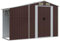 vidaXL Abri de Jardin, Cabane à Outils avec Poignées, Remise à Outils avec Toit Inclinable, Abri de Rangement Terrasse, Marron 277x93x179 cm Acier Galvanisé