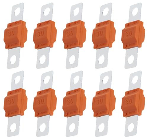10 Stück Hochstromsicherungen, 30 A, Ersatz für Midi-Sicherungshalter, 30 A, Midi-Sicherung, Hochstromsicherung, alle Midi-Verstärker, Hochstromsicherungen