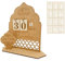 Ramadan Kalender,1 Set Eid Mubarak Adventskalender Aus Holz,DIY Ramadan Dekorationen Countdown Kalender Ornament für Zuhause (B Schloss)