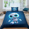 LENTLY Roboter Bettwäschegarnitur Mädchen Junge Kinder 3D Gedruckter sci-fi Cooler Stil Bettbezug Set Weich Microfaser Reissverschluss Und Kissenbezüge Bettwäsche 2 Teilig Single（135x200cm）
