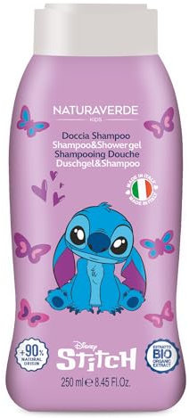 Naturaverde | Kids - Disnet Stitch - Doccia Shampoo per Bambini Stitch, Sapone da Doccia per Corpo e Capelli, Prodotti per Igiene Bambini, 250ml