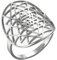 EUEAVAN Verstellbarer Sri Yantra Chakra-Ring Sri Yantra Amulett Talisman Anhänger Heilige Geometrie Ring Hinduismus Symbol Heiliger Hindu-Ring Meditationsschmuck für Damen Herren, Edelstahl, Kein