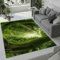 ROUSKI Wald Teppich Wohnzimmer Schlafzimmer 3D Muster Design Tropisch Dschungel Teppiche rutschfest Waschbarer Kurzflor Teppich Grösse 100x150 cm Flauschig Weich Soft Home Outdoor Carpet Matte