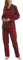 LNFINTDO Schlafanzug Damen Lang Baumwolle Winter Zweiteilige Kariert Pyjamas Flanell Pyjama mit Tasche Langarmshirt und Schlafanzughose Sleepwear