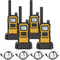 Retevis RB648 Plus Robustes Walkie Talkie, IP67 wasserdichte Funkgerät mit Ohrhörern, Erweiterte Reichweite, 2000 mAh, Dual-PTT, VOX, Handfunkgeräte für Raue Industrieumgebungen (4 Stück, Gelb)
