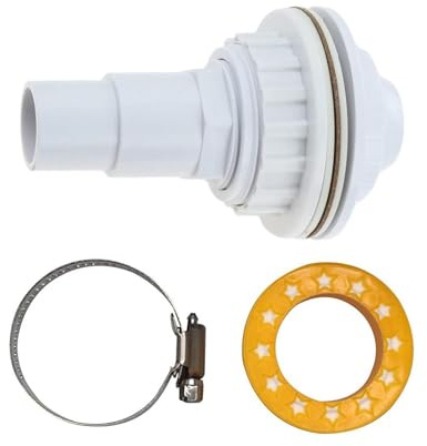 Acunny Set mit Rücklaufdüsen für Pool, Anschluss für Rücklaufdüsen, Dichtungen, Adapter, Klemme, Gewindeband inklusive | Auslassdüsen für einen effizienten Wasserkreislauf