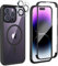 Leedia Handyhülle Kompatibel mit iPhone 14 Pro Max Magsafe Hülle 360 Grad Ganzkörper Eingebauter Panzerglas Displayschutz Schutzfolie Case Stoßfest Schutzhülle für iPhone 14 Pro Max 6.7 Schwarz