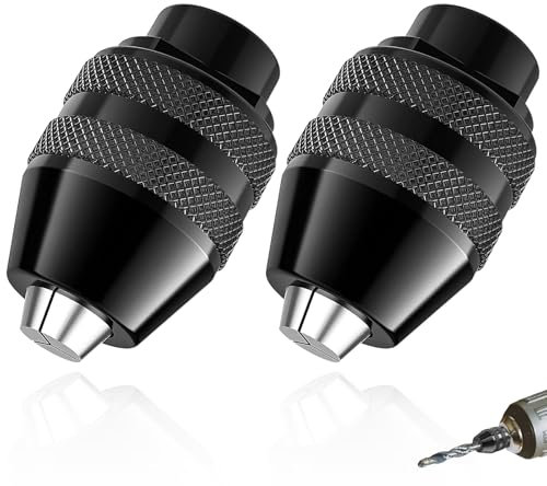 SANGFUN 2-teiliges Elektro Schnellspannbohrfutter, Bohrfutter, Bohrfutter Adapter, 4486 Bohrfutter, Bohrfutter für Akkuschrauber, Zubehör für Schlagbohrmaschinen