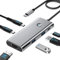 USB C Hub, 6-in-1 USB C HUB Multiport Adapter with 2 USB 3.2, 2 USB C 3.2, 4K@60 HDMI, PD 100W, USB Type C Hub HDMI Splitter for MacBook Air/Pro, Pad, Laptops, Windows, Surface, and More