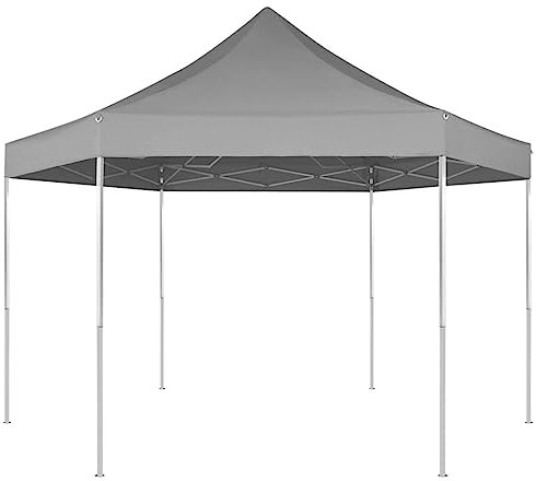 ShGaxin Tonnelle hexagonale dépliante, Pergola Jardin extérieur, Tonnelle pour terrasse Tonnelle de jardin extérieur Bleu foncé 3,6 x 3,1 m