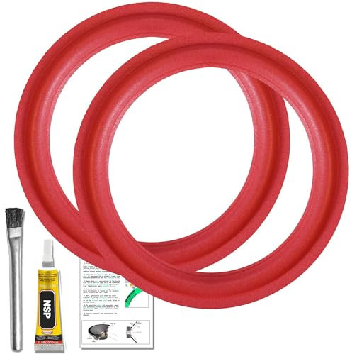 North Speaker Parts Red 10 Foam Woofer Speaker Light Surrounds Repair Kit Glue UK