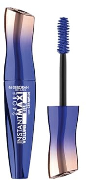 Deborah Milano - Mascara 24 Ore Instant Maxi Volume con Ceramidi, Effetto Volumizzante, Allungante e Incurvante a Lunga Durata, Dona Ciglia Folte e Rigenerate, BLU, 12 ml