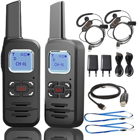 ELIDAIP F-710 Funkgerät DMR Digital/Analog Mini Walkie Talkies 2 Stück | mit LCD, 1450mAh USB-C, 61g Leicht Tragbar Wiederaufladbarer Funkgeräte für Restaurant Sicherheit Reisen Outdoor