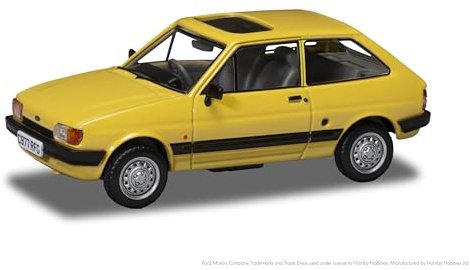 Corgi VA14404 Ford Fiesta Mk2 1.1L, Citrin Yellow Vanguards, Sammlerstück aus Metallguss
