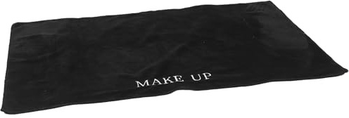 Black Makeup Mat Cloth Vanity Top Protector for Artists | 32x20 Inch Rectangular Cover, Lightweight Portable Build, Wrinkle-resistant Finish, Easy to Clean