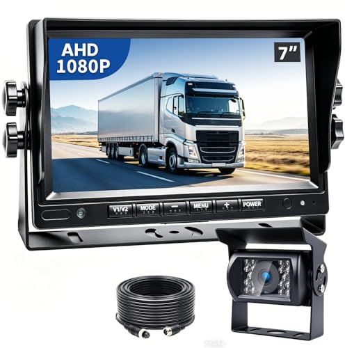 PARKVISION Rückfahrkamera Set 7 Monitor, IP68, 12V 24V, fur LKW Wohnmobil | 110° Weitwinkel, IR-Nachtsicht, Rückfahrkamerasystem Nachrüstung