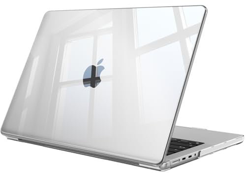 Fintie Hülle Kompatibel mit MacBook Pro 14 Zoll M5 M4 M3 M2 M1 Pro/Max | (2026-2021) A3426 A3427 A3434 A3112 A3401 A3185 A2992 A2918 A2779, Schutzhülle Kompatibel mit MacBook Pro 14'', Transparent
