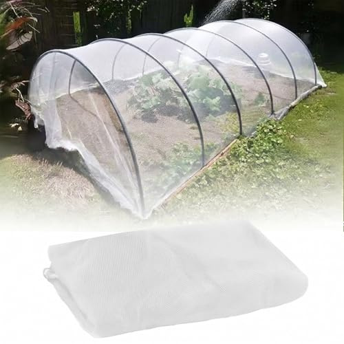 Filet Anti Insecte, Tissu moustiquaire Filet Anti Moustique de Contre Insectes et Oiseaux Filets pour Jardin Toile Moustiquaire pour la Protection des Plante Fleur Légume et Fruit (2.4 m x 6 m (Blanc)