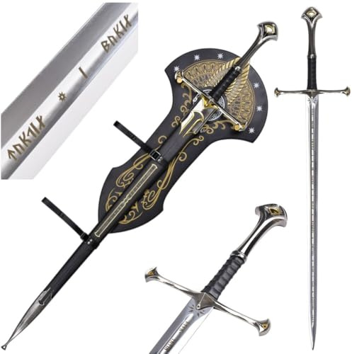 57 SPECIAL REPLICAS Schwert Replik 129 cm - Handgefertigte Deko für LOTR Fans – Exklusives Sammlerstück mit Scheide und Wandhalterung - Aragorn Narsil Sword JT6334