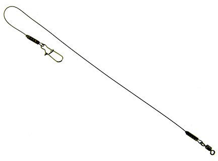 G.T.R High End Stahlvorfach 7x7 Vorfach mit Wirbel zum Raubfisch Angeln 30 kg - 25 cm - 2 Stück