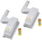 Luz de Bisagra LED Hogar Cocina Oficina Closet Interruptor Automático Blanco Lámpara de Noche Fresca(Baterías incluidas, 2 Piezas)