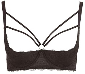 COTTELLI Damen Collection Plus Regal Demi BH, Schwarz, Einheitsgröße EU