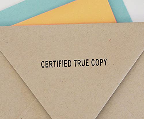 Printtoo Individuelle Stempel CERTIFIED TRUE COPY Selbstfarber Stempel Buromaterial - Schwarz
