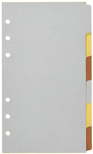 Filofax Metallic Personal 6 leere Registerkarten Index
