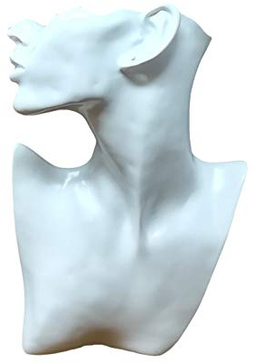 R&F srls Espositore COLLO VISO BIANCO LISCIO porta collana parure bigiotteria