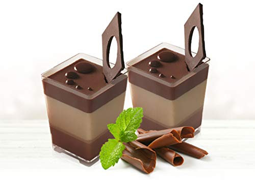 Decorline- Eleganter transparenter Dessert gläser, 120ml - Plastik -10 Stück