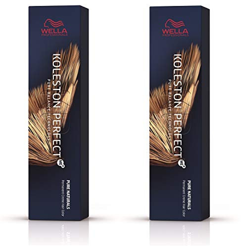 Wella 2er Pack Koleston Perfect ME+ KP Pure Naturals 55/0 hellbraun intensiv natürliche Haarfarbe