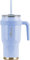 Reduce Tasse - 44 oz Tumbler Becher mit Strohhalm, Deckel und Henkel 34 Stunden kalt, vakuumisolierter schweißfester Körper großer Isolierbecher für kalte heiße Getränke hellblau, blickdicht glänzend