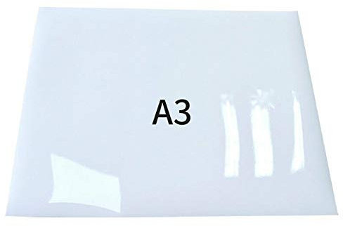 Vogueing Tool Selbstklebende weiße Klebeblätter, selbstklebendes Whiteboard-Papier, A3, ablösbar, löschbar, Whiteboard-Papier für Büro, Schule, Zuhause (1 Stück)