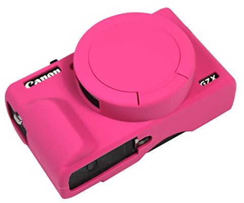 Easy Hood Case for Canon Powershot G7 X Mark III Digital Camera, Soft Silicone Protective Cover with Removable Lens Cover for Canon Powershot G7X Mark III DSLR Camera (Rose)