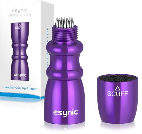 eSynic Snooker Cue Tip Shaper-z Queue-Spitzen-Former, violett, Approx. 6.7 x 2.2 cm/2.6 x 0.9 inch