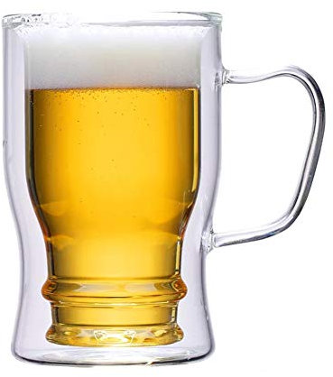 Chiatai Verre à bière isotherme à double paroi pour thé ou café