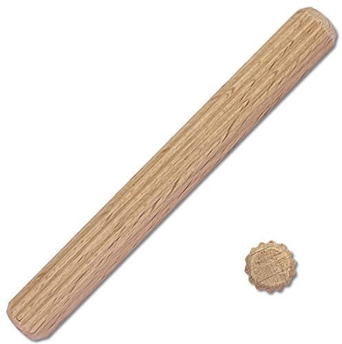 Kabus - Tasselli in legno di faggio, 12 diverse misure, tasselli in legno di faggio (500, Ø 12 mm, 70 mm)