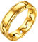 FOCALOOK Herren Ehering Verlobungsring 4mm breit 18k vergoldet Trauring Antragsring Panzerkette Design Partnerring Partnerschaft Modeschmuck für Ehefrau Ehemann Größe 64 (20.4)