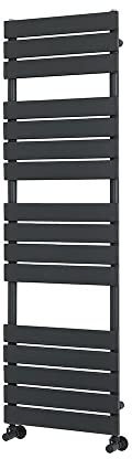 Milano Lustro Anthracite Flat Panel Heated Towel Rail - 1500mm x 450mm