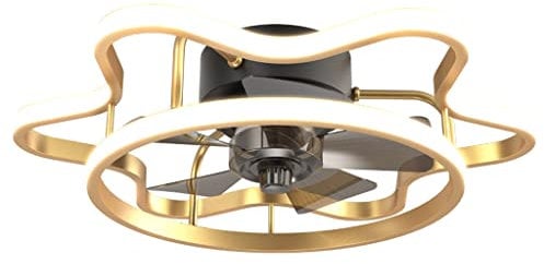 LCJQ Lámpara de ventilador de techo minimalista moderna, aspas de ventilador de acrílico transparente invisible, luces de ventilador de techo para el hogar, restaurante, sala de estar y dormitorio