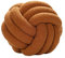 Oreiller à Boule de Noeud, Oreiller de Balle nouée | Coussin de canapé en Velours d'agneau tissé à la Main | Ultra Doux | Coussin de Compagnie | Oreiller de canapé Marron