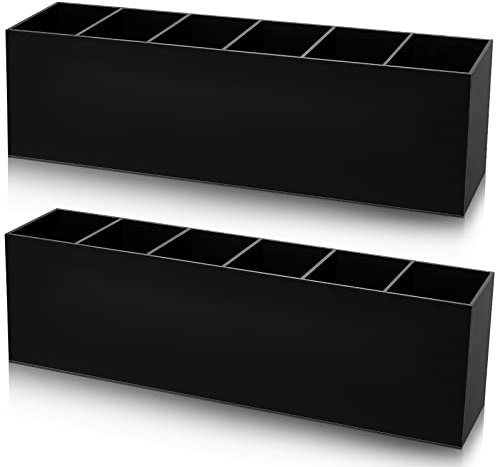 Make-up-Pinselhalter aus Acryl, 6 Fächer, Stifte-Organizer, Tasse, Stifthalter für Schreibtisch, Stifte-Organizer, Aufbewahrung, Stifthalter für Zubehör, Kosmetikpinsel, Büro, Badezimmer,