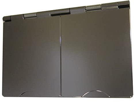 G&H 6164BN 2 Gang Black Nickel Floor Socket 4 Module Plate