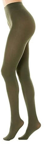 Gi&Gi Collants pour femme 80 den, collants opaque confort total 80 deniers Soft Touch N1293 (FR/ES, Alpha/lettres, S, M, Taille normale, Taille normale, VERT)