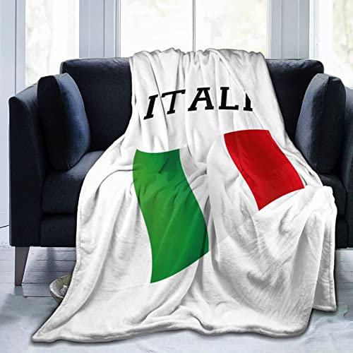 Fleecedecke, Italienische Flagge, ultraweich, Flanell, für alle Jahreszeiten, Wohnzimmer/Schlafzimmer, warm, Überwurf, Bettdecke