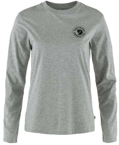 Fjällräven Damen 1960 Logo LS T-Shirt, Grey/Melange, Small