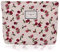 Trousse de Toilette pour Femme Trousse de Maquillage de Voyage Broderie Fleur Multifonction Organisateur Pochette Sac Petite Toile Sac à Main Beige