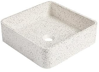 Vente-unique-Lavabo cuadrado de terrazo - Ancho 39 x 39 cm - STOCHI